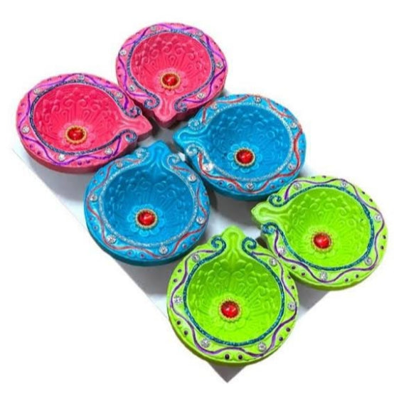 Clay Diya (6 Pcs.)