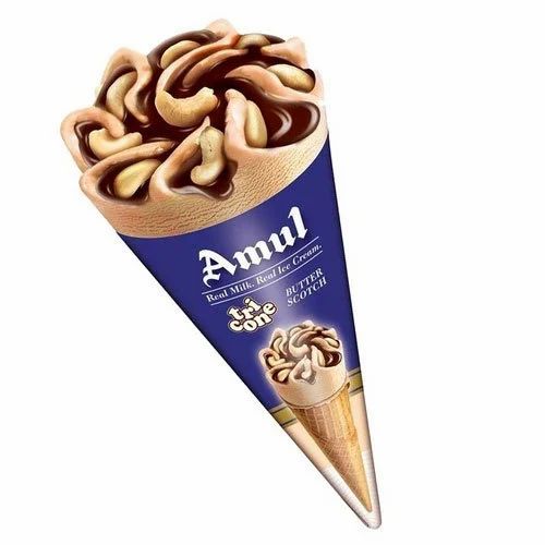 Amul Butterscotch tricone Ice Cream