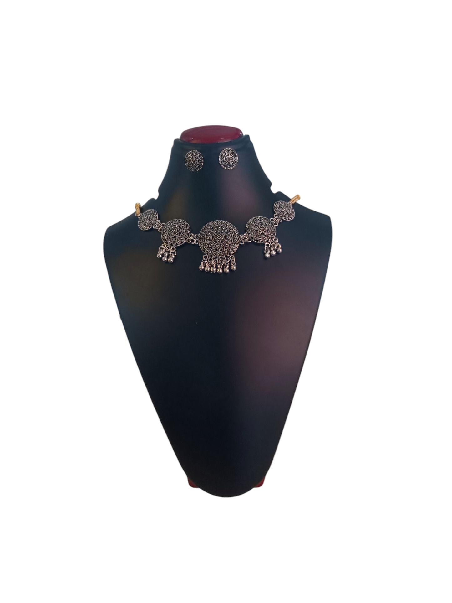 Oxidised necklace set