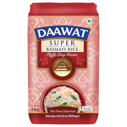 Daawat Super Basmati Rice (1kg)