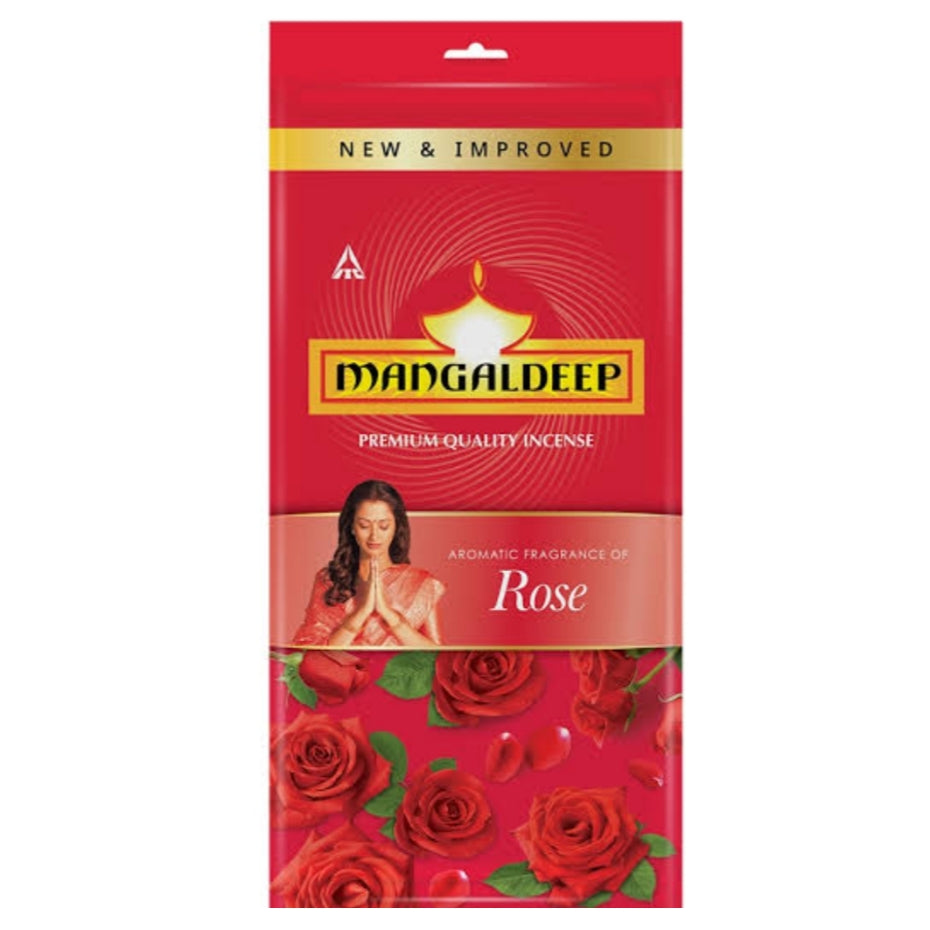 Mangaldeep Rose Ziplock Agarbatti (120gm)
