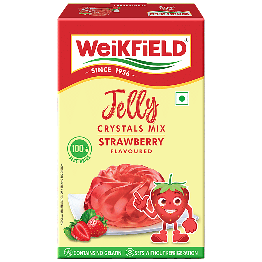 Weikfeild Jelly Crystals Mix Strawberry Flavoured (90 gm)