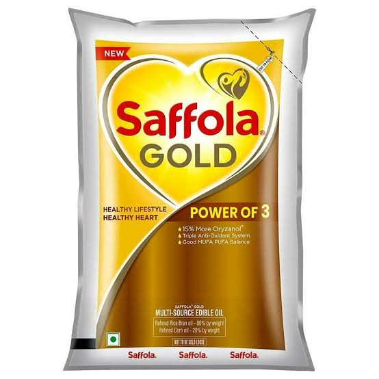 Saffola Gold Rice Bran and Corn Based Blended Oil (1 Litre)