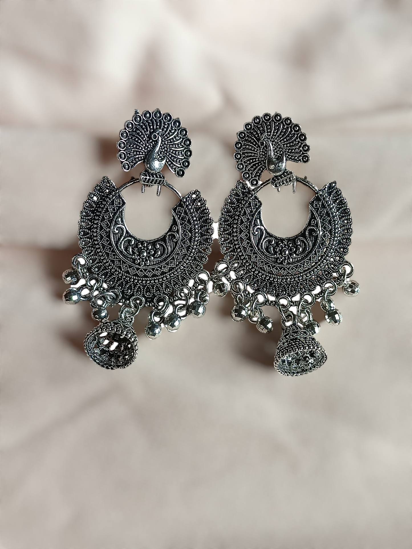 Peacock Oxidised earrings