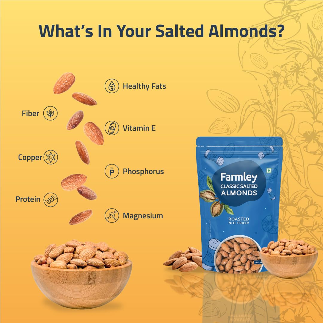 Farmley Classic Salted Almonds [200 g]