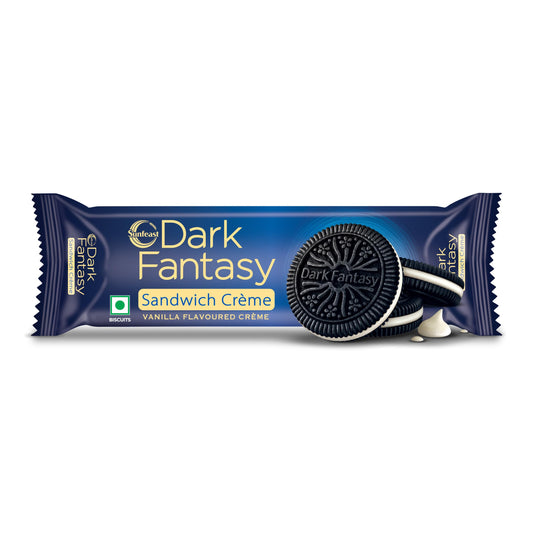 Sunfeast Dark Fantasy  (vanilla flavor sandwich cream biscuit) [83 gm]