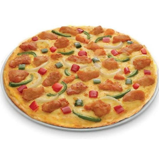 Deluxe chicken pizza  (Medium 6 slices) [street and straw]