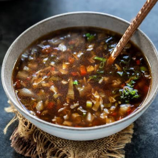 Veg Hot & Sour Soup  [street and straw]