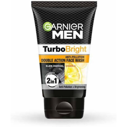 Garnier Men Turbo Bright Anti-Pollution Double Action Face Wash 100 g