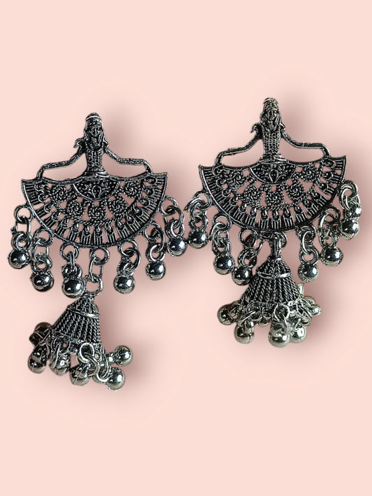 Princess oxidised earrings