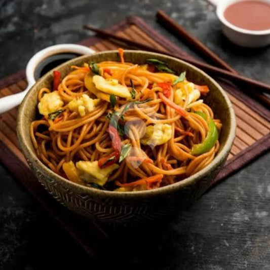 Schezwan egg noodles  [Egg bite]