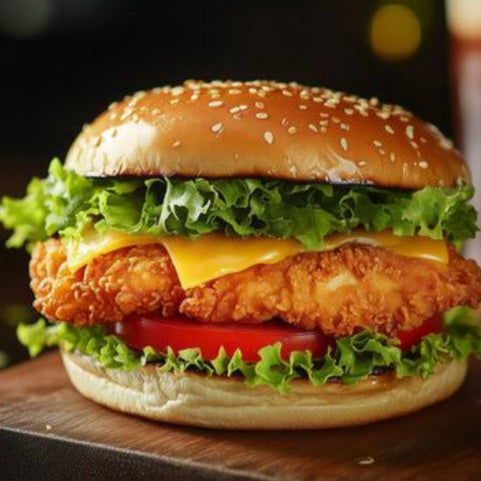Crispy Fried Chicken Burger  [The Kulhar Chuski]