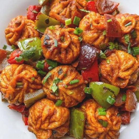 Chilly Fried Chicken Momos  [The Kulhar Chuski]