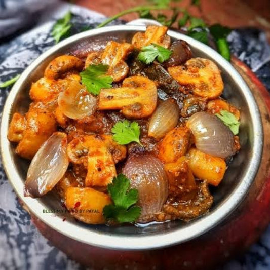 Mushroom Do Pyaza  [Zaika]