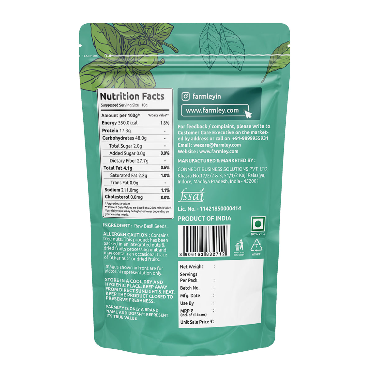 Farmley Basil Seeds [300 g]