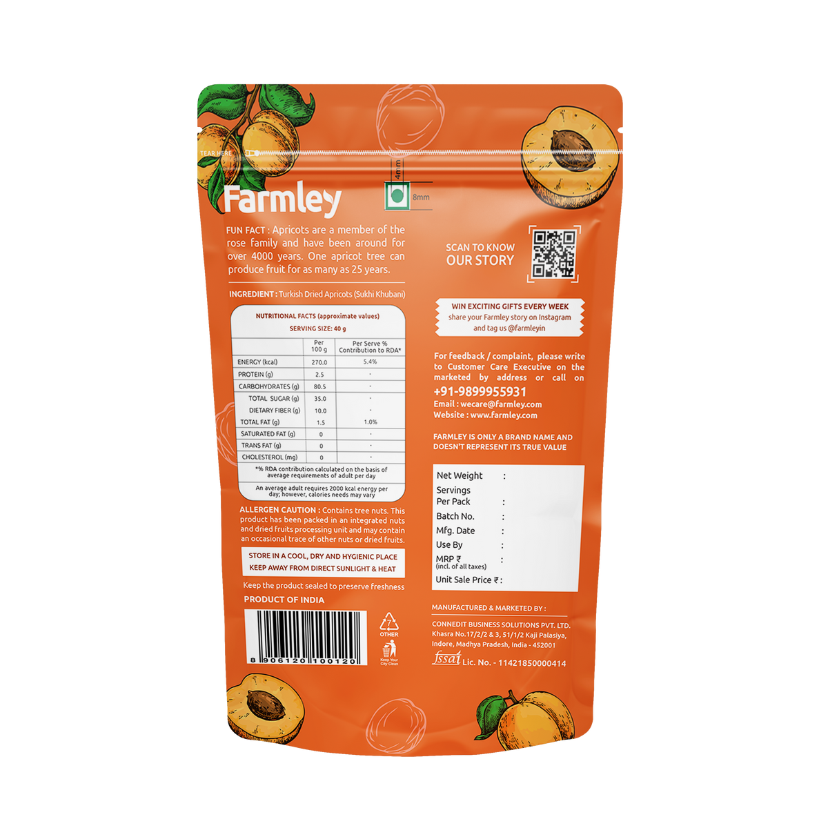 Farmley Turkish Apricots (Dried) [200 g]