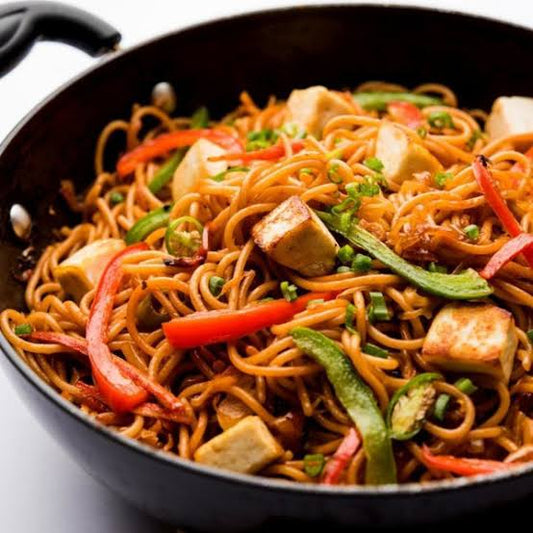 Schezwan Paneer noodles  (Street and straw)