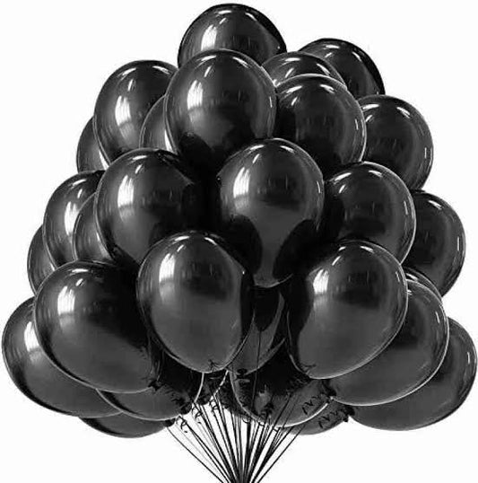 Black Metalic Balloons  (50 Pcs.)