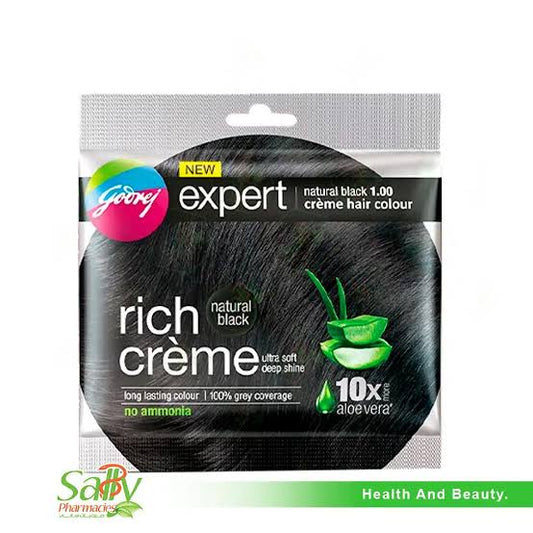 Godrej Expert Creme Hair Colour for Women & Men (Natural Black)  [20 gm]