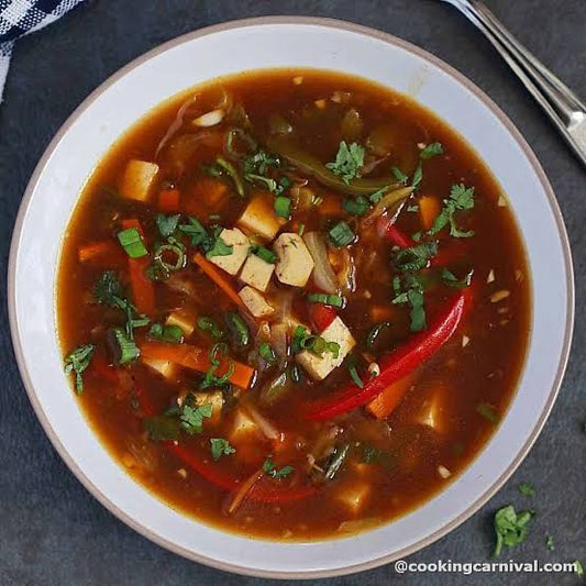 Veg Hot and Sour Soup  [Zaika]