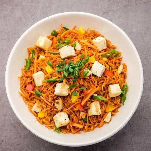 Schezwan paneer fried rice  [Street and Straw]