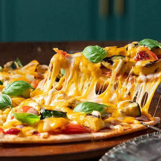 Cheesy veg pizza  (The Kulhar Chuski)