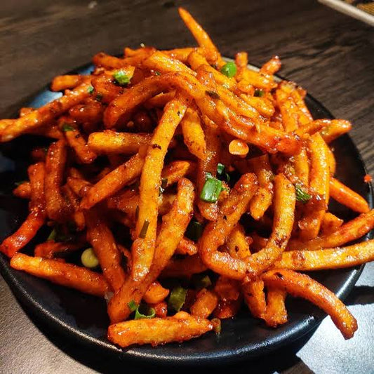 Schezwan Loaded Fries  [Juice Factory]