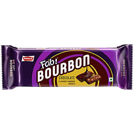 Parle Fab Bourbon (Chocolate flavored sandwich biscuits) [135 gm]