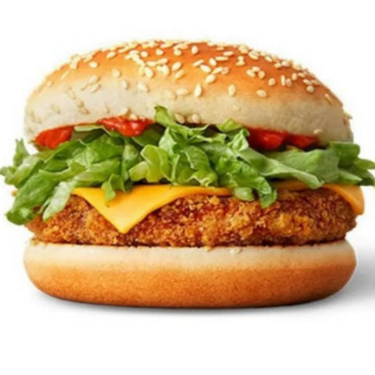 Veg cheese burger  [Street and straw]