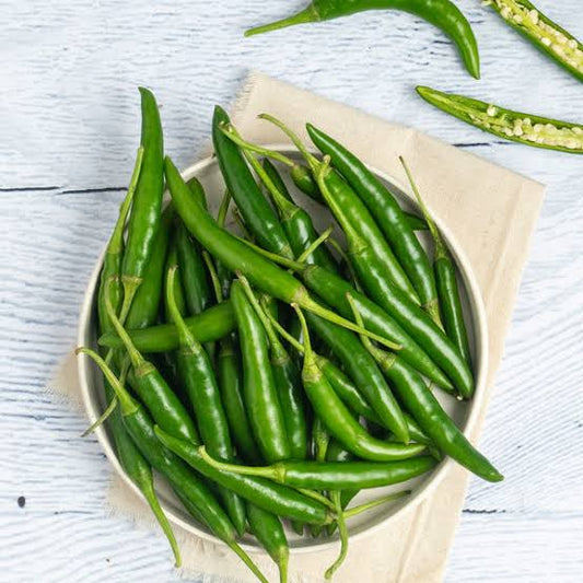 Green chili [हरी मिर्च]  (10 Rs.]