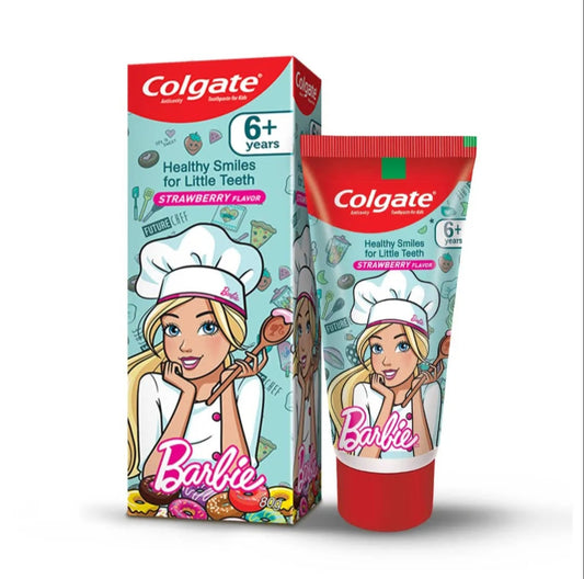 Colgate Kid's Barbie Anticavity Toothpaste -Strawberry  Flavour for Cavity Protection, Enamel Protection (80g)