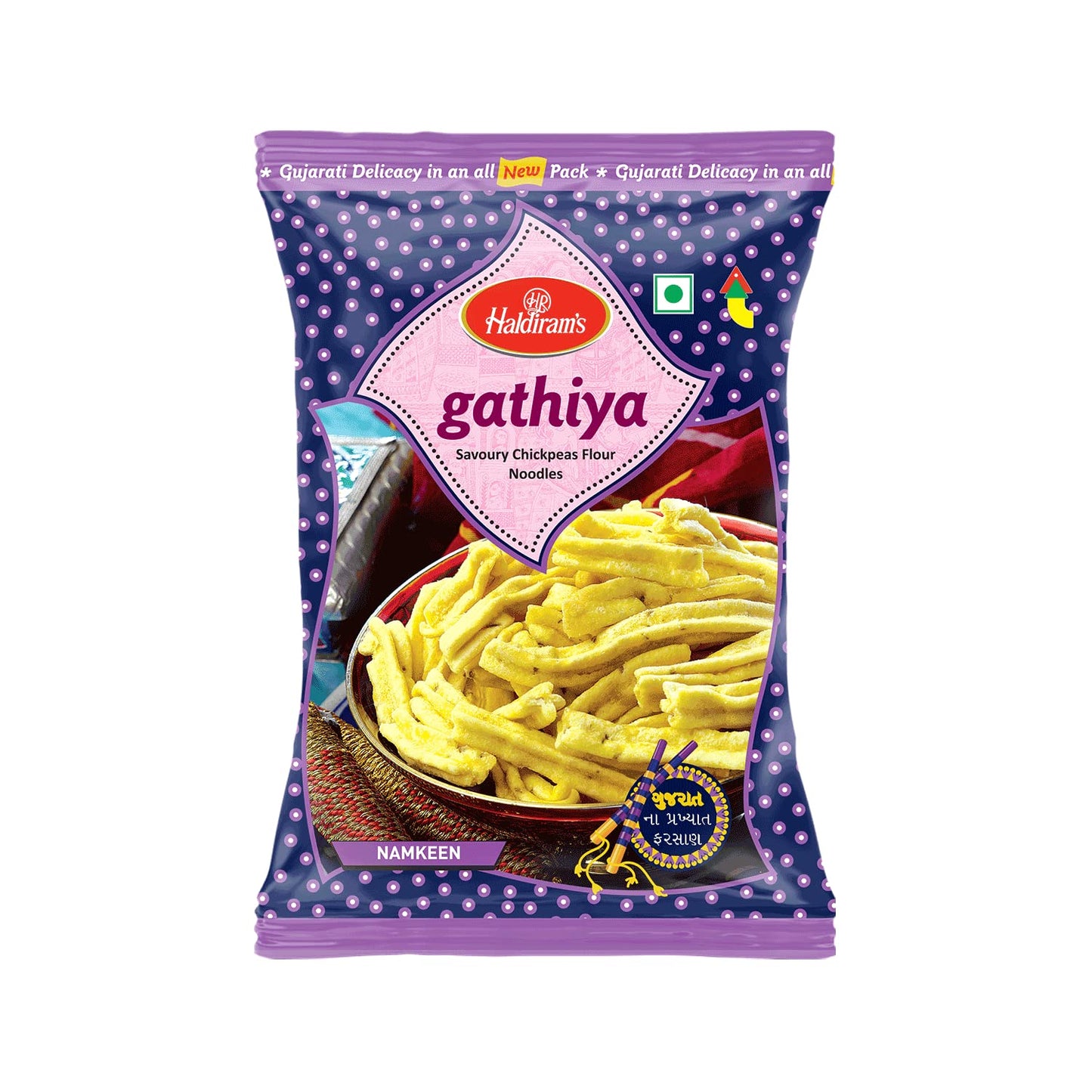 Haldiram's Gathiya Savoury Chickpeas Flour Noodles Namkeen (200g)