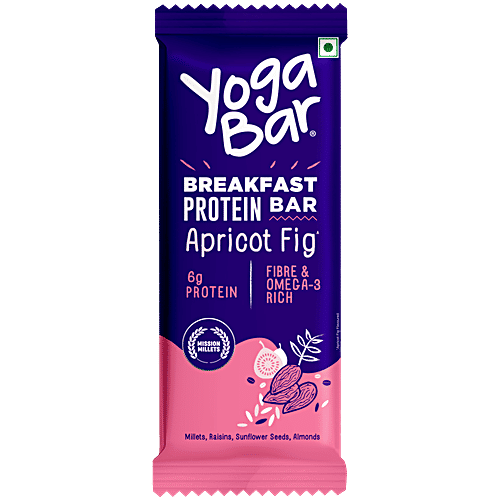 YogaBar Breakfast Protein Bar (Apricot Fig) [Fiber and Omega 3 Rich