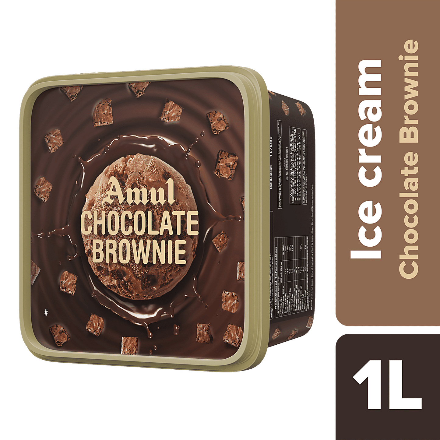 Amul Chocolate Brownie Ice cream [1 Litre]