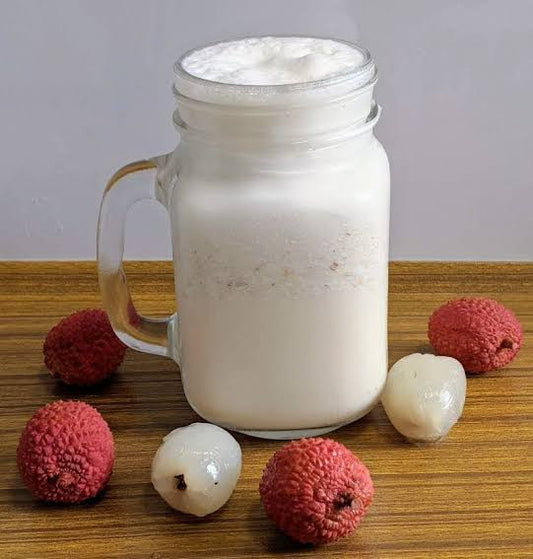 Litchi Shake With Ice-Cream   [Juice Factory]