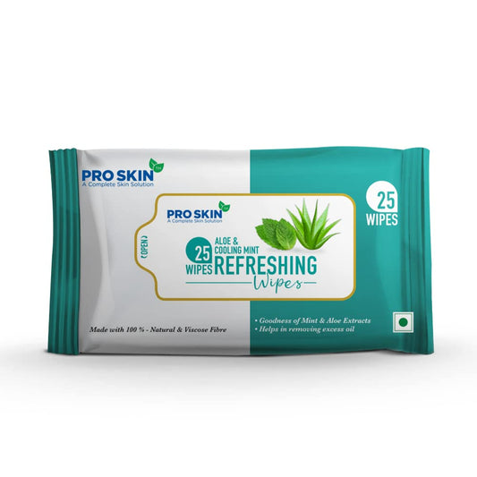 Pro-Skin Wipes (Aloe Plus Cooling Mint) [25 Wipes]