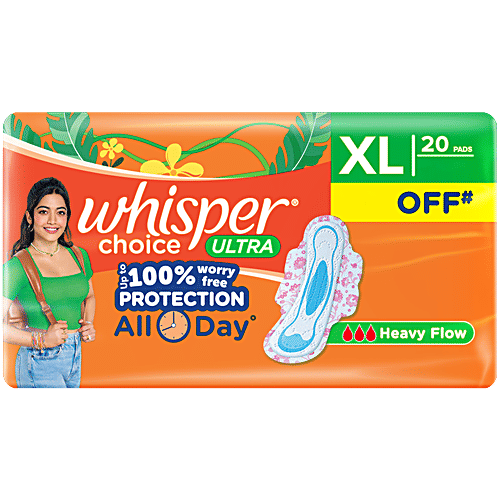 Whisper Choice Ultra Sanitary Pads (XL) [20 Pads]