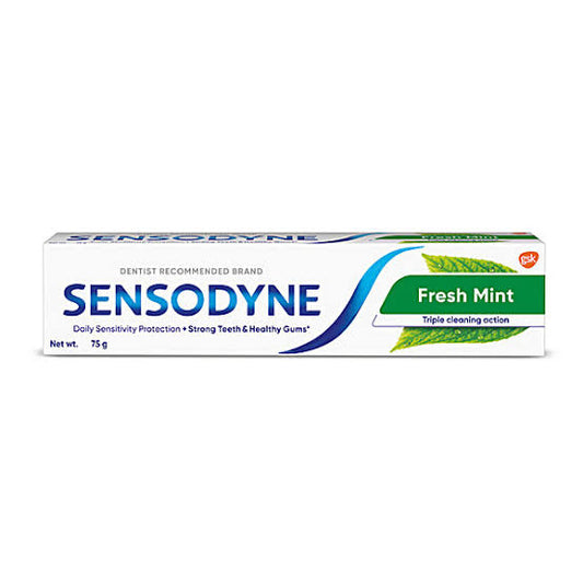 Sensodyne Fresh Mint Triple Cleaning Action Toothpaste (75g)