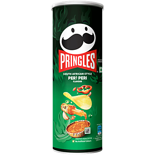 Pringles South African Style Peri Peri Flavour Potato Chips (102 gm)