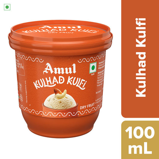 Amul Kulhad Kulfi Ice-cream Cup [Dry Fruits]