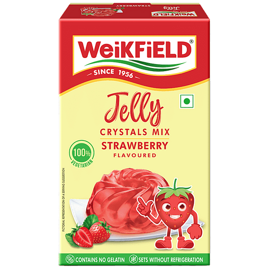 Weikfeild Jelly Crystals Mix Strawberry Flavoured (90 gm)