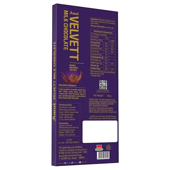 Amul Velvet Milk Chocolate