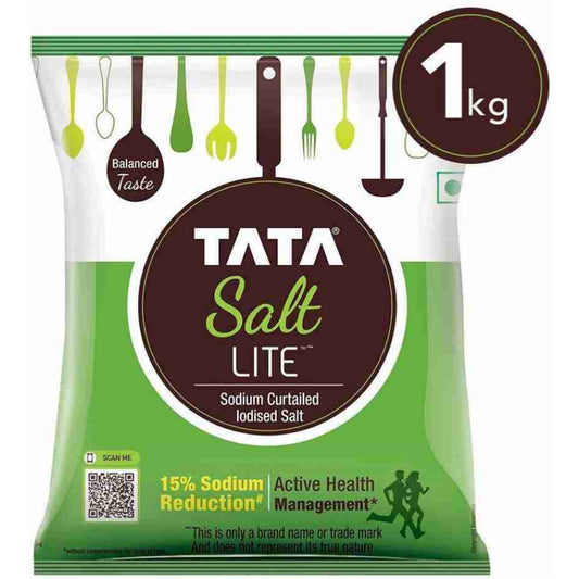 Tata Lite Sodium Curtailed Iodised Salt (1 kg)