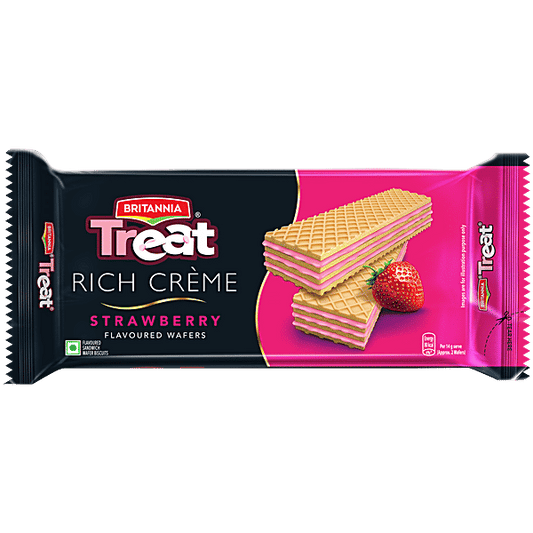 Britannia Treat Rich Creme Wafers (Strawberry)