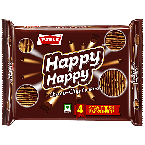 Parle Happy Happy Choco Chip Cookies (4 Packs Inside)