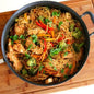 Schezwan chicken noodles  (Street and straw)