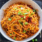 Schezwan veg noodles [Street and straw]