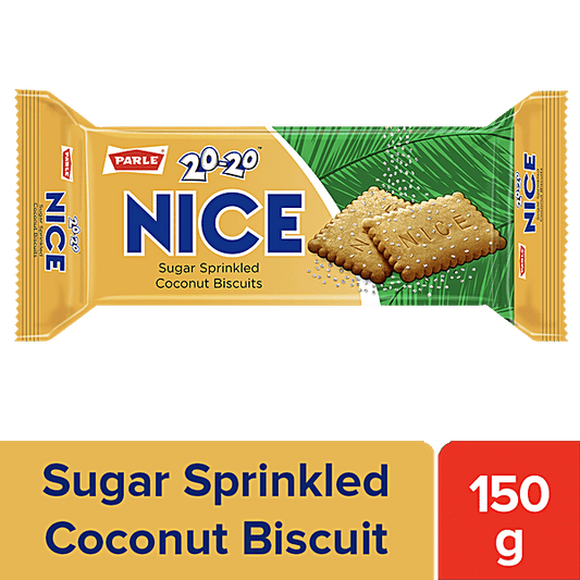 Parle 20-20 Nice Biscuits (sugar sprinkled coconut biscuits) [150 gm]