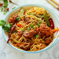 Chicken noodles  (Street and straw)